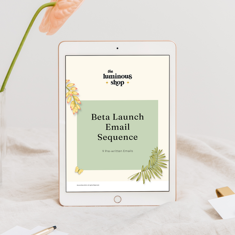 Beta Launch Email Sequence + Calendar